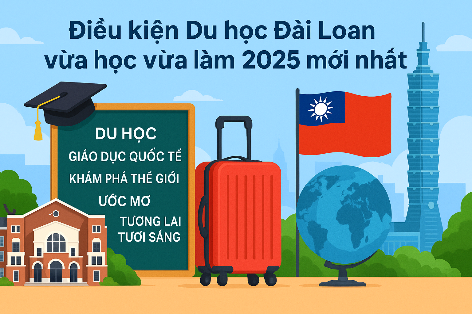 Điều kiện Du học Đài Loan vừa học vừa làm 